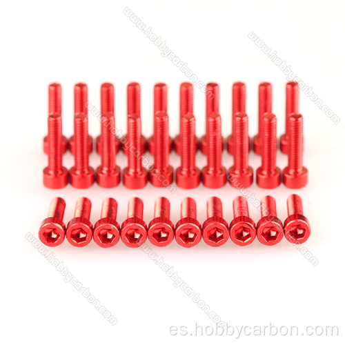 Tornillos de cabeza redonda de aluminio anodizado M3 * 14 mm